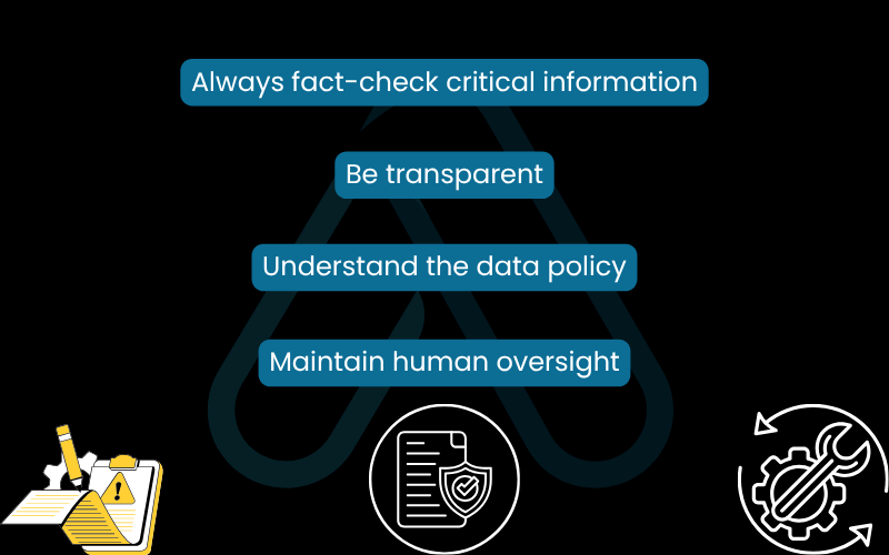 A simple checklist for responsible use: A simple checklist for responsible use:
