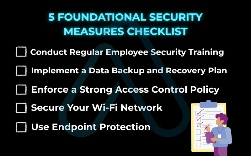 Checklist for small businesses to security measures