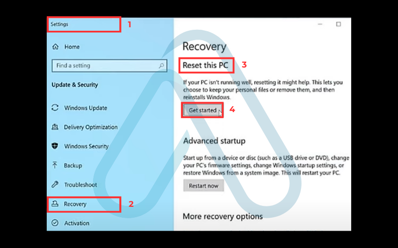 Navigating to the 'Reset this PC' feature in settings Navigating to the 'Reset this PC' feature in settings