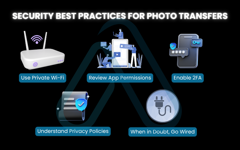 Security best practices for photo transfers