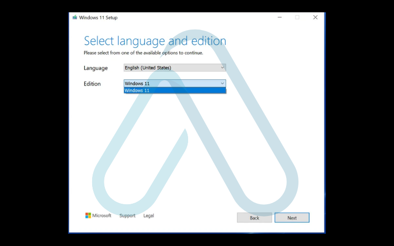 Select Language and Edition Select Language and Edition