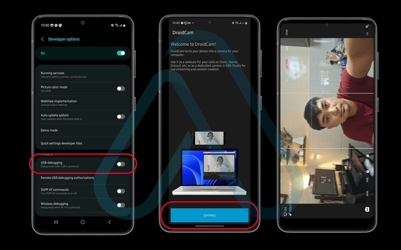 Set up your Android phone as a webcam by a wired USB connection Set up your Android phone as a webcam by a wired USB connection