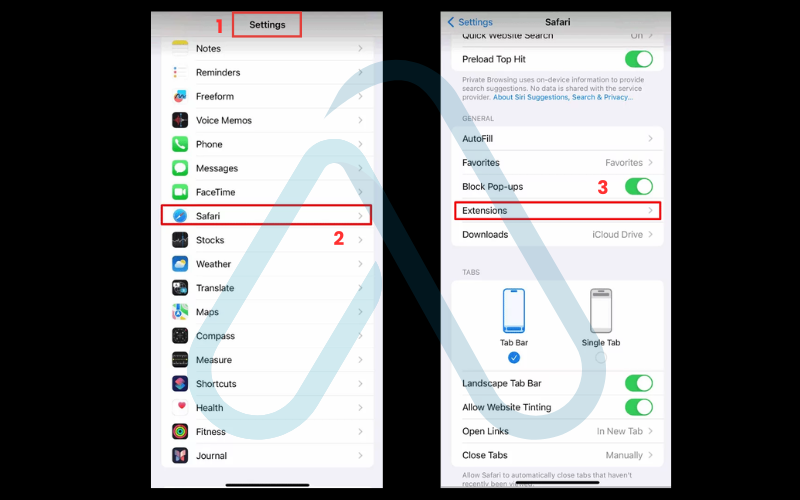 The standard process to stop ads on your iPhone browser