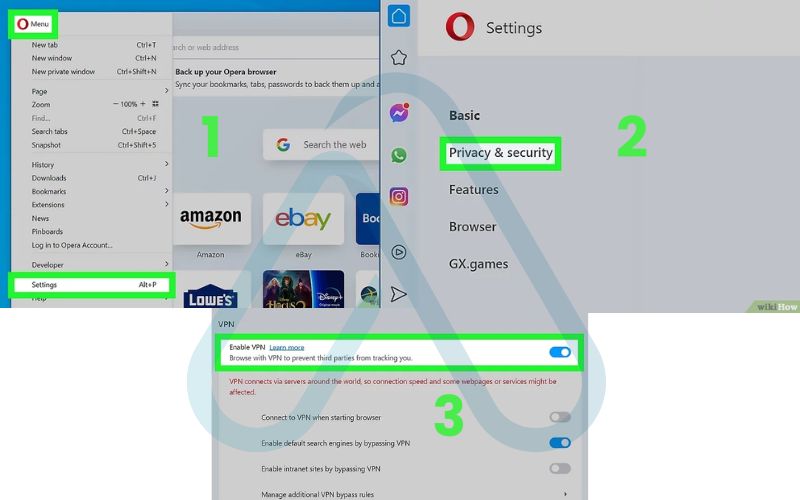How to enable the Opera GX VPN How to enable the Opera GX VPN