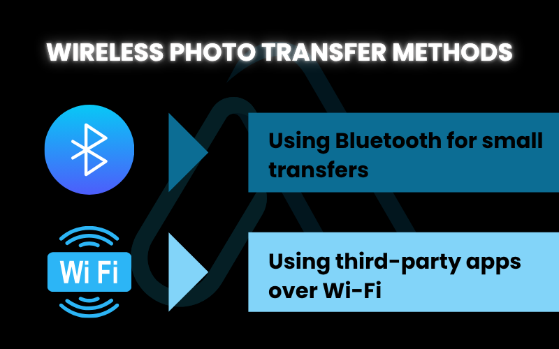 Wireless photo transfer methods
